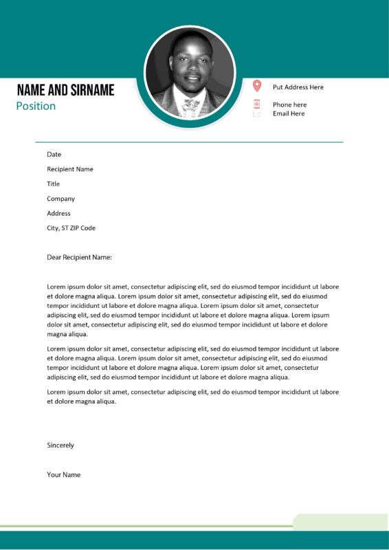 example of job application letter in south africa